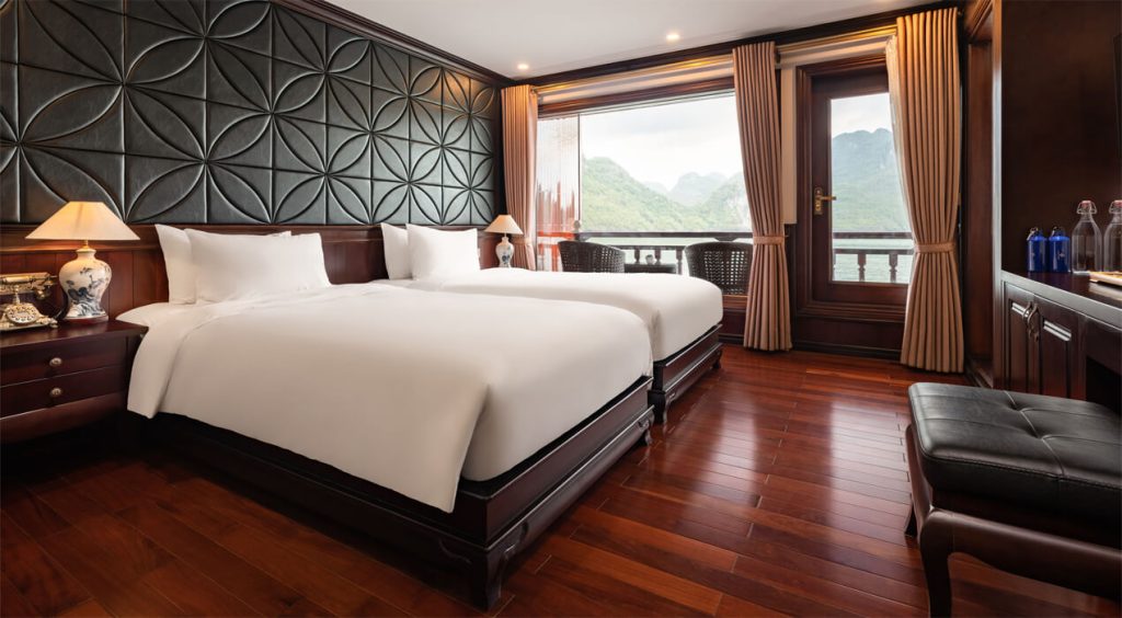 10 Mejores Cruceros En La Bahía De Halong 2025 14 Aqua Of The Seas Cruise – 5 estrellas buen precio y buen servicio